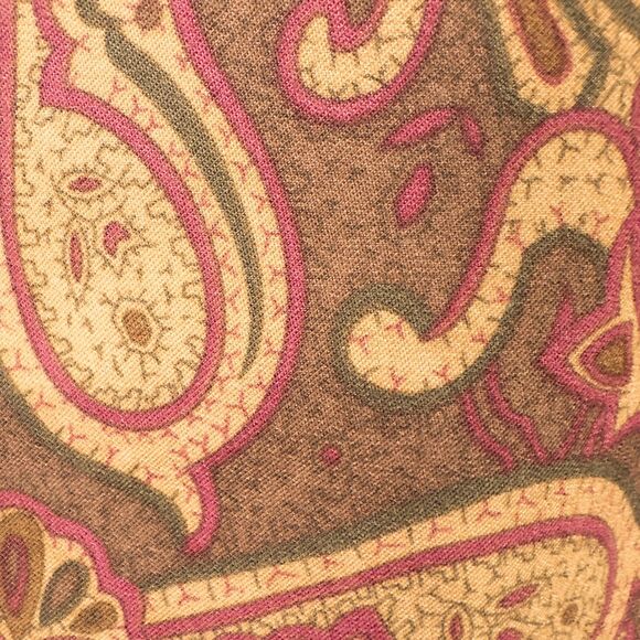 Vintage Studio Works Paisley Moleskin Midi Skirt Large Brown Boho Western Autumn - Picture 8 of 15